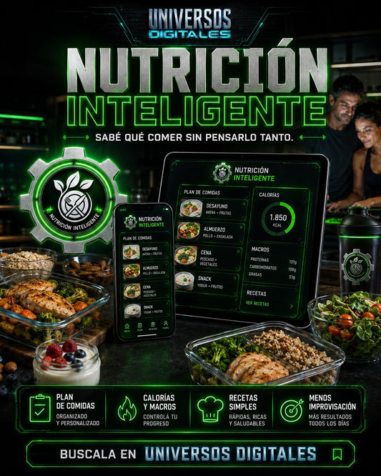 APP NUTRICIÓN INTELIGENTE - Plan alimenticio adaptado a tu cuerpo y estilo de vida.