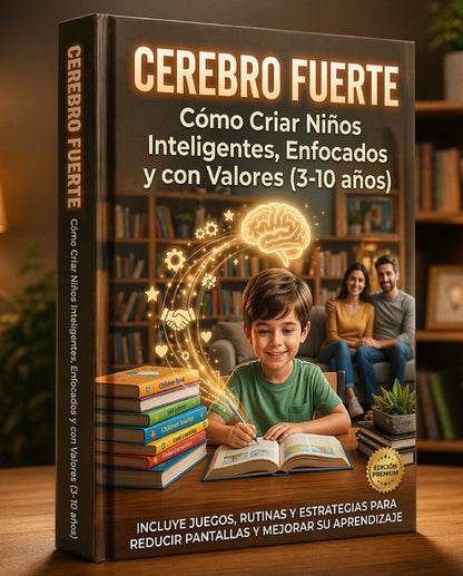 CEREBRO FUERTE: Cómo Criar Niños Inteligentes, Enfocados y con Valores (3-10 años)”
