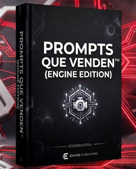 PROMPTS QUE VENDEN (ENGINE EDITION) - Más de 300 prompts listos para copiar y generar ingresos con IA. Crea productos, anuncios y funnels que venden sin experiencia previa.