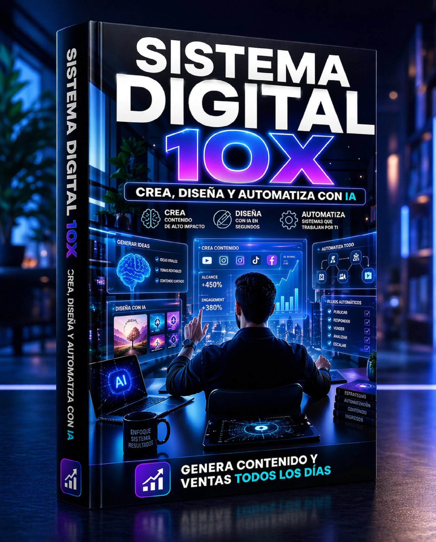 “SISTEMA DIGITAL 10X: CREA, DISEÑA Y AUTOMATIZA CON IA” - Sistema completo para crear contenido, diseñarlo y automatizarlo con IA. Genera ideas, publica más rápido y convierte en ventas.