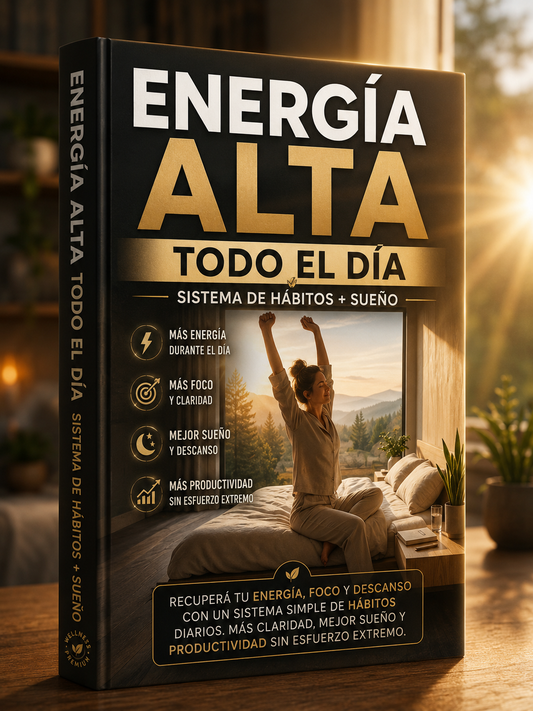 ENERGÍA ALTA TODO EL DÍA - + ENERGIA + FOCO + DESCANSO + PRODUCTIVIDAD